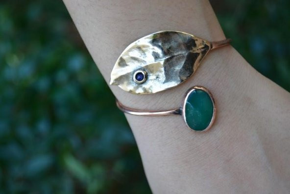 STONEAGE JEWELLERY Yeşim Taşlı Tasarım Bileklik ürün görseli 1