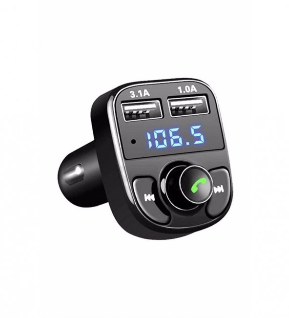 Zhltools Car X8 Otomobil Fm Transmitter Bluetooth Usb Mp3 Sd Kart ürün görseli 1