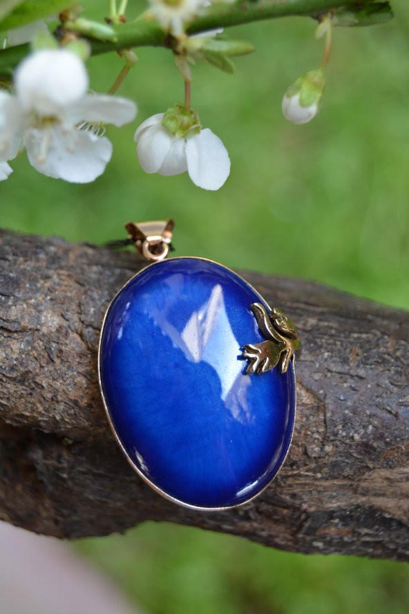 STONEAGE JEWELLERY El Yapımı Çini Kolye - Resim 2