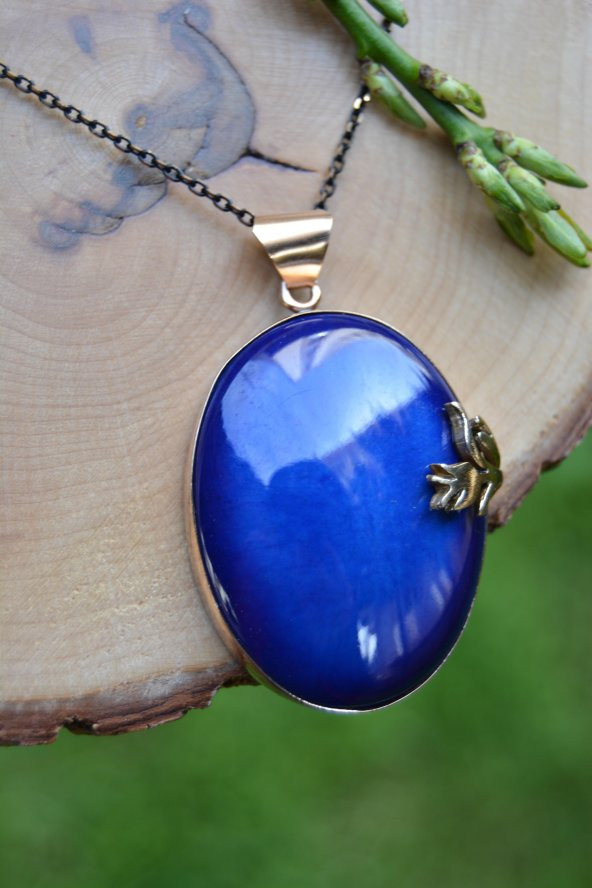 STONEAGE JEWELLERY El Yapımı Çini Kolye - Resim 3