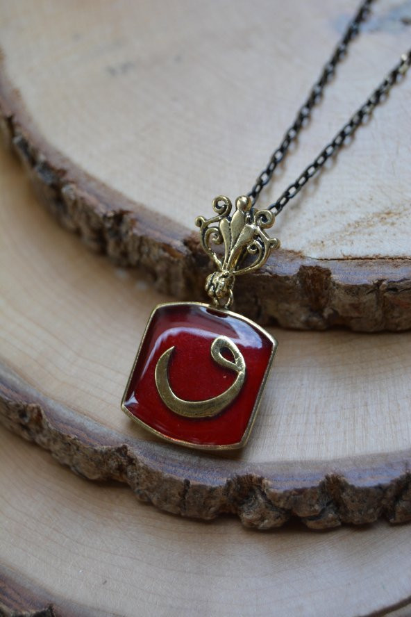 STONEAGE JEWELLERY Vav Harfli Bayan Bronz Kolye ürün görseli 1