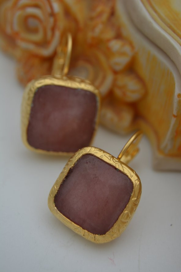 STONEAGE PEMBE KUVARS EL YAPIMI KÜPE - Resim 5