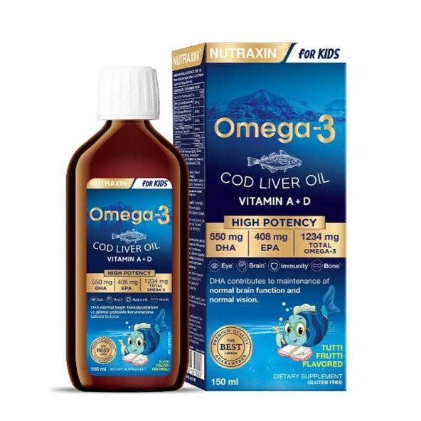 Nutraxin For Kids Omega-3 Balık Yağı 150 ml ürün görseli 1