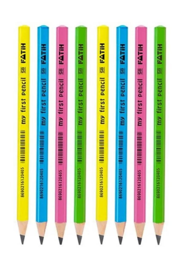 İlk Kalemim Jumbo Üçgen Başlangıç Kalemi Siyah 8 Adet Fatih Jumbo Kurşun Kalem Triangular ürün görseli 1