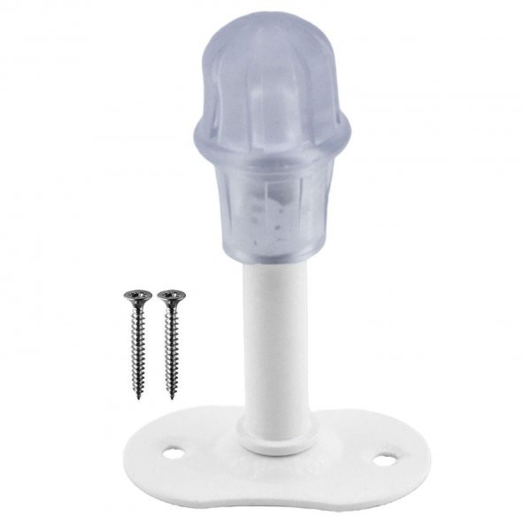 Kapı Stoperi 8 cm Metal Kapı Tamponu Durdurucu Tutucu Kapı Stopu Silikonlu Beyaz ürün görseli 1