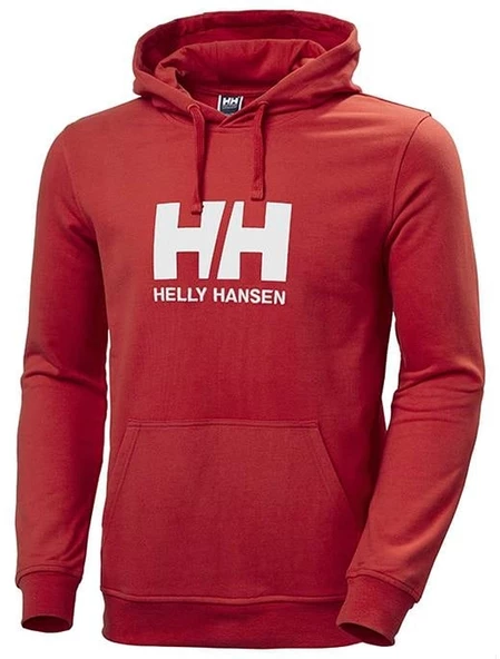 Helly Hansen HH Logo Hoodie Erkek Kapüşonlu Sweatshirt Kırmızı HHA.33977-163 ürün görseli 1