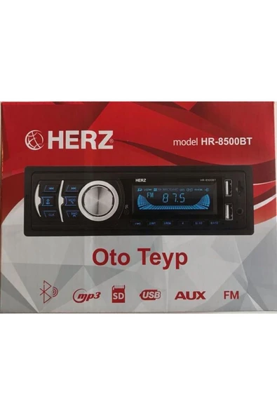 Hr-8500 4 X 50 Watt Radyolu Usb Sd Kart Girişli Oto Bluetooth Multı- HERZ ürün görseli 1
