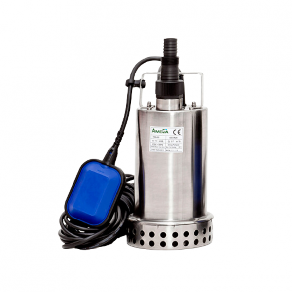 AMEGA TOX400 0.55 HP Çelik Gövdeli Drenaj Dalgıç Pompa Seviye Flatörlü - Bakır Sargı ürün görseli 1