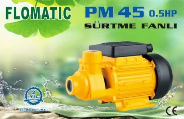 VORTEX PM45 0.5 HP 220V Preferikal Sürtme Fanlı Su Pompası - Bakıra Bakır Sargı ürün görseli 1