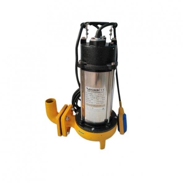 VORTEX CUT1800AF 2.5 HP 380v Süper Öğütücülü Paslanmaz Çelik Bıçaklı Pis Su Foseptik Dalgıç Pompa ürün görseli 1