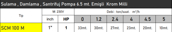 VORTEX SCM100 1 HP 220V Damlama Sulama Salyangoz Santrifüj Pompa - Bakır Sargı ürün görseli 1