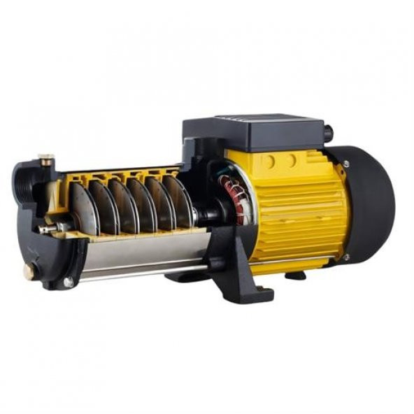 VORTEX VKP S/S 7-06 M 2 HP 220v Paslanmaz Çelik Fanlı Kademeli Yatay Milli Pompa ürün görseli 1