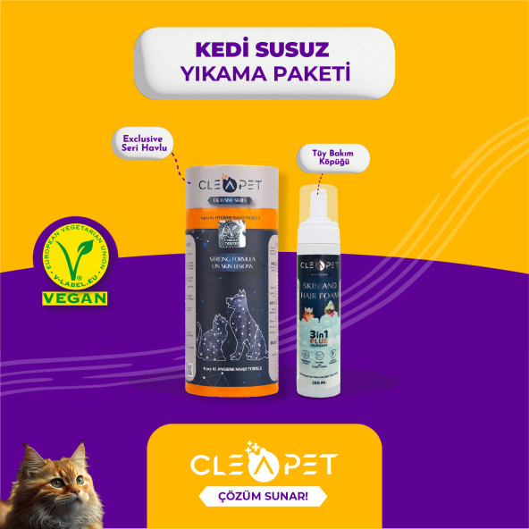 Kedi Susuz Yıkama Paketi ürün görseli 1