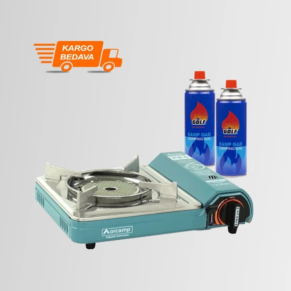CK-508 Orcamp Seramik Kamp Ocak + 2 Golf 227 Gr Kartuş ürün görseli 1