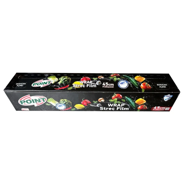 Point Şeffaf Mutfak Rulo Streç Film Folyo - 45 Cm. x 250 Metre - Gıdaya Uygun - 1 Paket ürün görseli 1