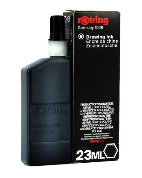 Rotring Rapido Mürekkebi Siyah 23ml S0194660 ürün görseli 1
