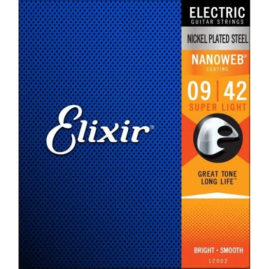 Elixir 12002 Nanoweb Super Light Elektro Gitar Teli (9-42) - Resim 2