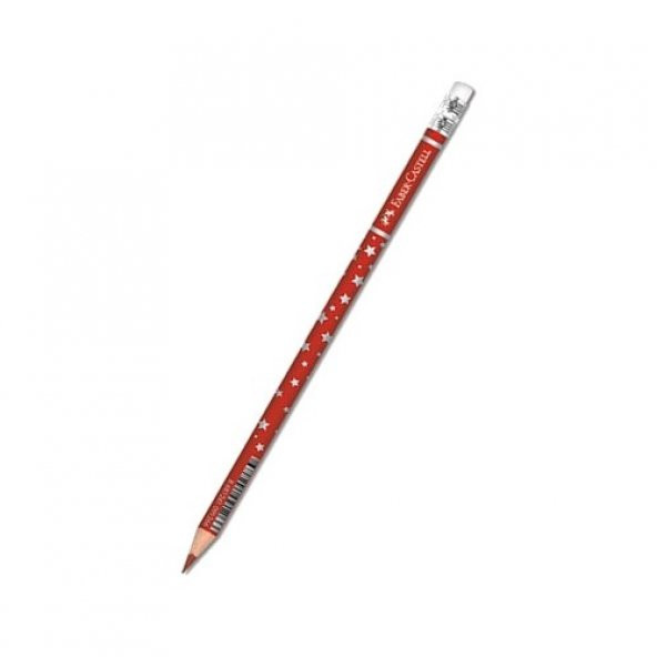 Faber Castell Silgili Kırmızı Başlık Kalemi Yıldızlı 1303 ürün görseli 1
