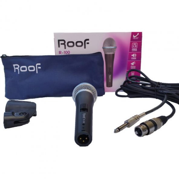 Roof R-100 Kablolu Dinamik El Mikrofonu - 6.3 mm Jaklı ürün görseli 1