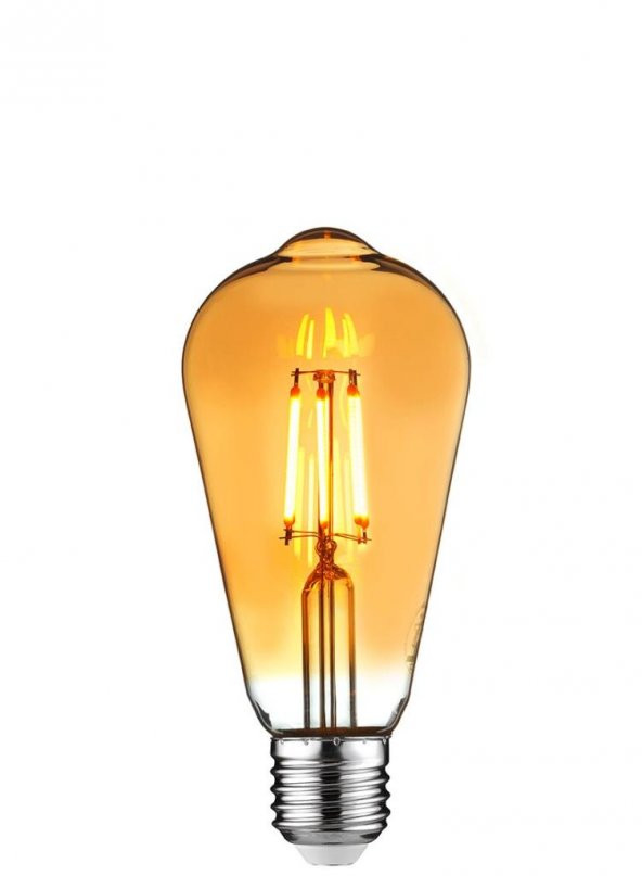 Horoz Rustıc Vıntage-6 6W E27 2200K Ampul Amber Rengi ürün görseli 1