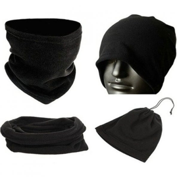 Bonie Unisex Siyah Polar Bere Boyunluk ürün görseli 1
