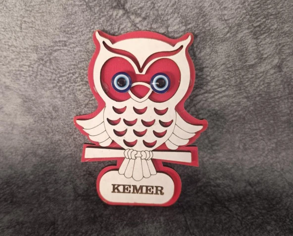 Magnet Baykuş Hayvan Nazar Boncuk Buzdolabı Süsü Ahşap Magnet Mıknatıslı Hediyelik Eşya ürün görseli 1