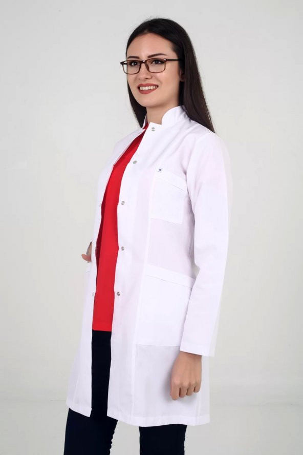 Uzun Boy Hakim Yaka Doktor Öğretmen Laboratuvar Önlüğü ürün görseli 1