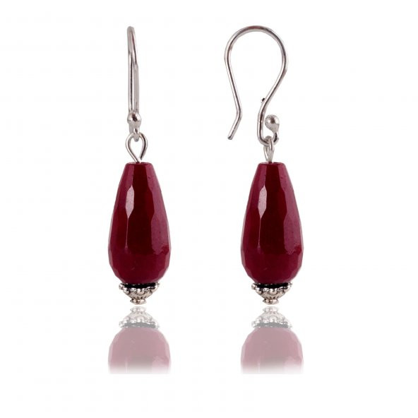 STONEAGE JEWELLERY Küpe Gümüş Ceyt Doğal Taş ürün görseli 1