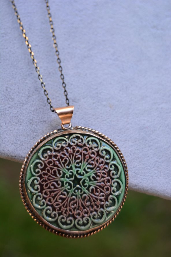 STONEAGE JEWELLERY Özel Tasarım Çini Bayan Kolye ürün görseli 1
