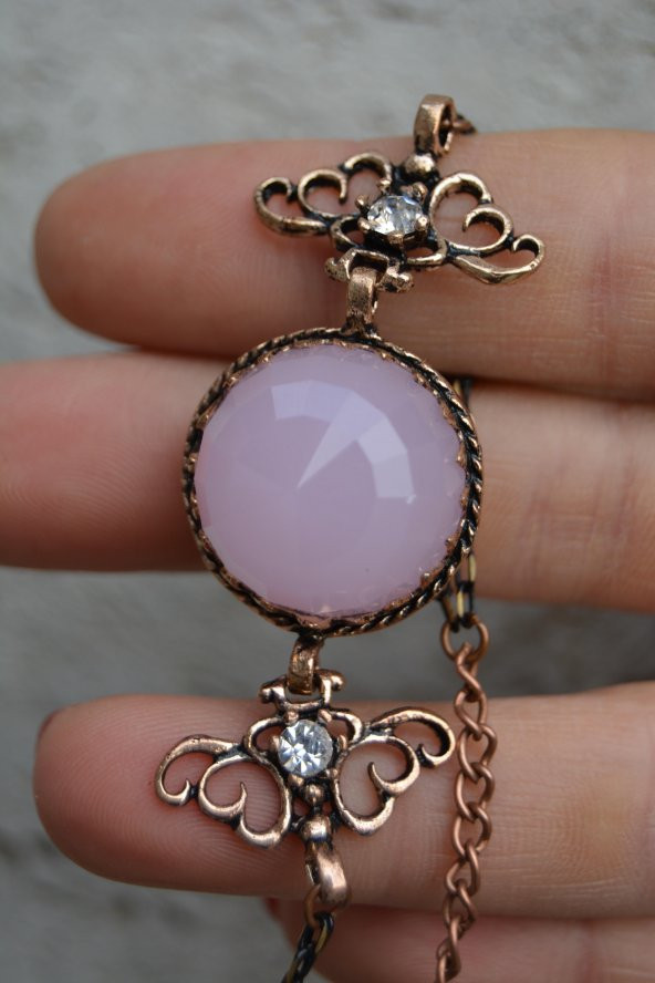 STONEAGE Pembe Kuvars Bileklik - Resim 3