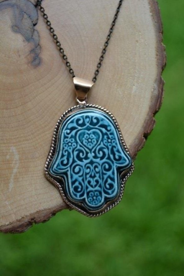 STONEAGE JEWELLERY El Sıvaması Fatma Ana Bayan Kolye ürün görseli 1