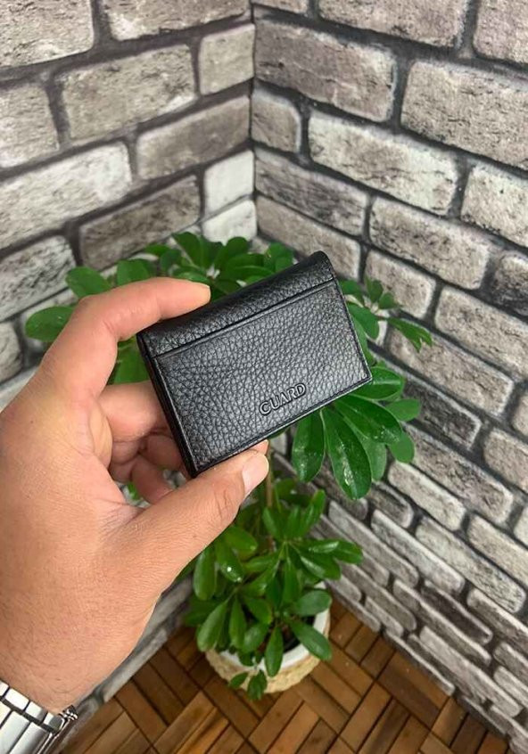 Guard Siyah Hakiki Deri Kartlık Erkek / Kadın P1169 ürün görseli 1