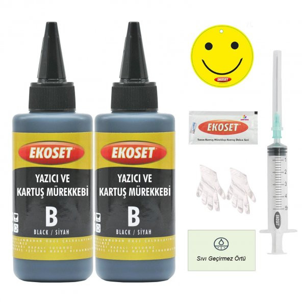 Ekoset Canon E514, PG84, CL94 uyumlu Siyah Mürekkep 200ml ürün görseli 1
