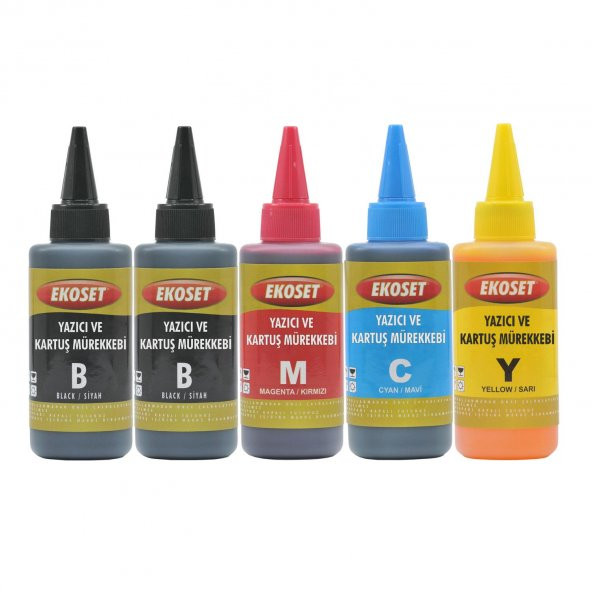Ekoset Brother DCP-T220 Renkli Muadil Mürekkep 100ml 5li set ürün görseli 1