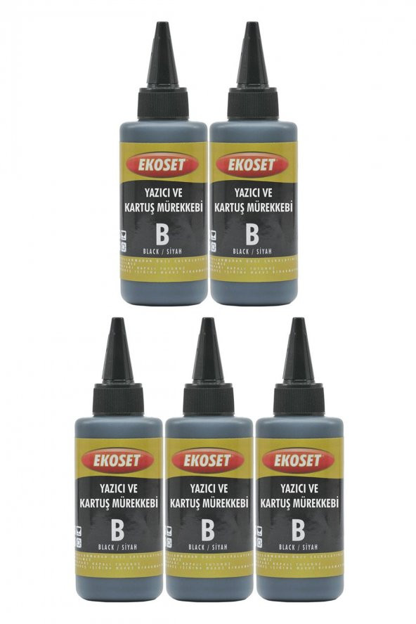Ekoset Canon Pixma G4411 uyumlu Siyah mürekkep 100ml 5li set ürün görseli 1