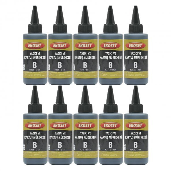 Ekoset Brother DCP-T220 Siyah Muadil Mürekkep 100ml 10lu set ürün görseli 1
