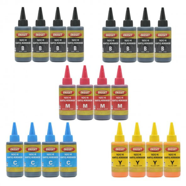 Ekoset Epson L100 L110 L130 L200 Muadil Mürekkep 100ml 20li set ürün görseli 1