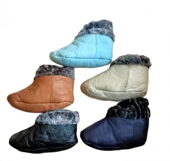Çocuk Unisex Deri Panduf Çarık ürün görseli 1