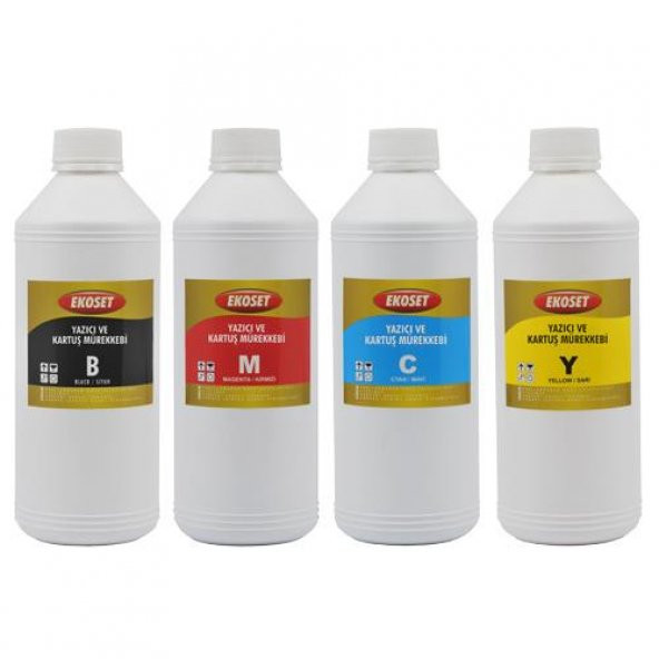 Ekoset Brother Mürekkep Tanklı yazıcılar için uyumlu 4 renk 4x1litre ürün görseli 1