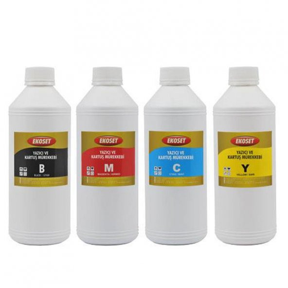 Ekoset Brother HL-T4000DW Uyumlu 4 Renk Muadil Mürekkep 4x1Litre ürün görseli 1