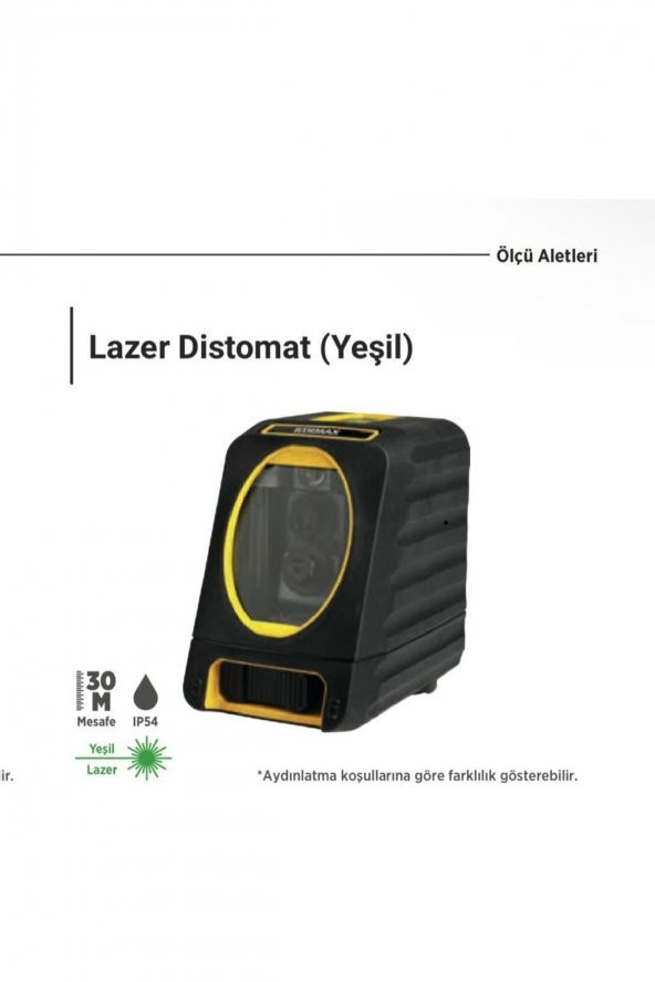 RTRMAX RTM055 LAZER DİSTOMAT 30 MT YEŞİL DİKEY/YATAY ürün görseli 1