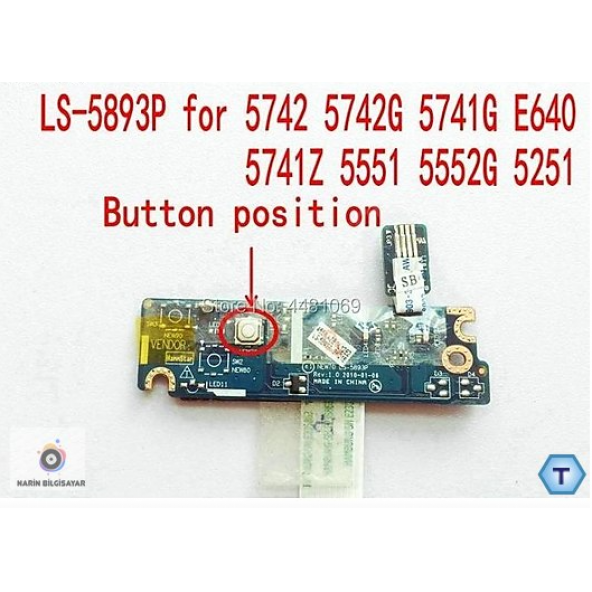 ACER 5742 5551 5742G 5741G 5741Z PACKARD BELL NEW91 TETİK BUTONU ürün görseli 1