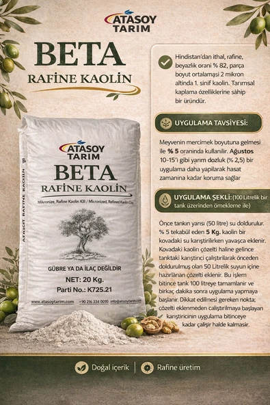 BETA İthal Rafine Kaolin 20 Kg. ürün görseli 1