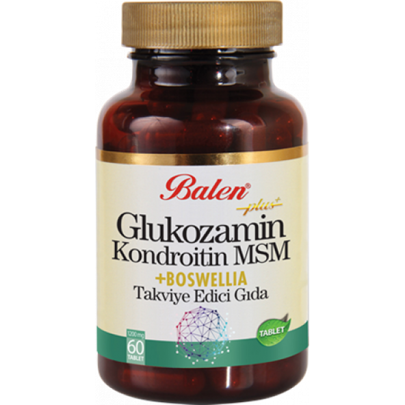 BALEN GLUKOZAMİN&KONDROİTİN&MSM&BOSWELLİA(AKGÜNLÜK)60 TABLET 1200 MG ürün görseli 1