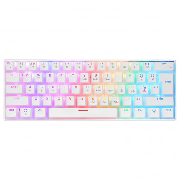 Radiant K11 Mekanik Klavye Type-C Bağlantı RGB Puding Tuş Blue Switch US Gaming Oyuncu Klavye ürün görseli 1