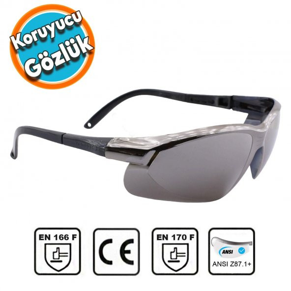 İş Güvenlik Gözlüğü Kaynak Gözlüğü Lazer UV Kaynakçı Çapak Koruyucu Gözlük S900 Aynalı Gümüş ürün görseli 1