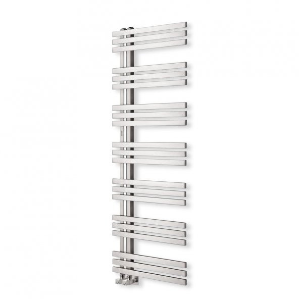 1400x500mm Vista Paslanmaz Çelik Fırça Mat İnox Parlak Çıtalı Havlupan ürün görseli 1