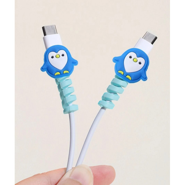 Mavi Penguen Kablo Koruyucu - Resim 2