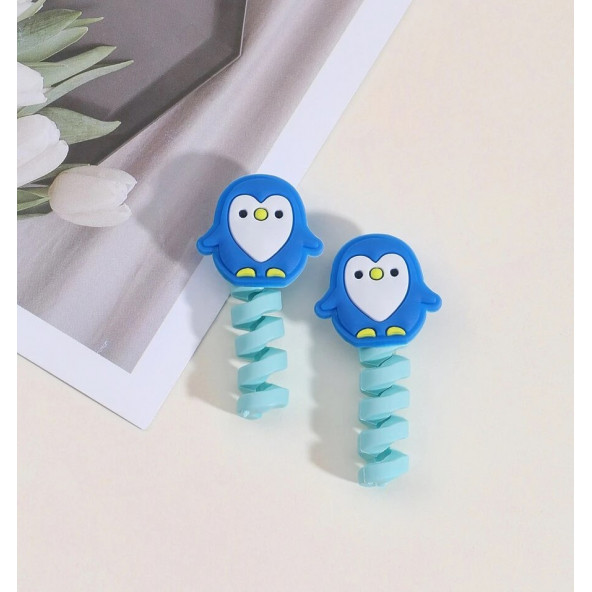 Mavi Penguen Kablo Koruyucu - Resim 3