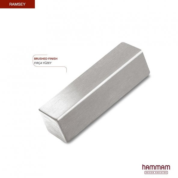 2000x390mm Ramsey Paslanmaz Çelik Brushed Towel Warmer - Resim 3